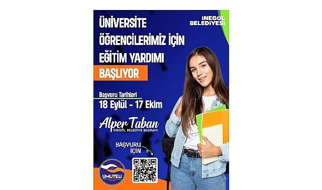 İnegöl Belediyesi'nin Üniversite Öğrencilerine Eğitim Yardımı Başvuruları Başladı
