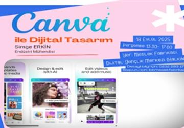 Dijital Gençlik Merkezi'nde "Canva" eğitimi başlıyor