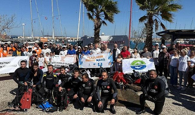 Urla'da kıyı ve deniz temizliği yapıldı