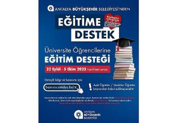 Antalya Büyükşehir'den üniversite öğrencilerine eğitim desteği
