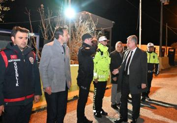 Adıyaman İl Emniyet Müdürü Nazman’dan yol uygulama noktalarına denetim