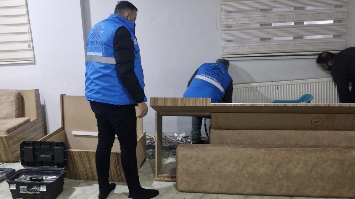 Adıyaman Belediyesi’nden taziye evlerinde gece mesaisi