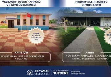 Adıyaman’da yeni kreş ve kütüphane hizmete açıldı
