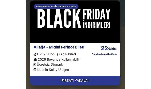 Aliağa- Midilli Seferleri İçin Özel Kasım Ayı Fırsatları Başladı