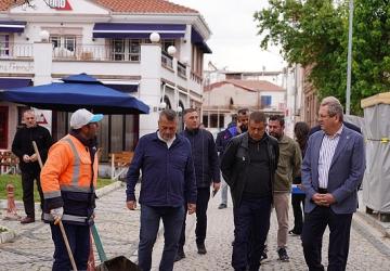 Başkan Mesut Ergin Cunda'da Çalışmaları Yerinde İnceledi