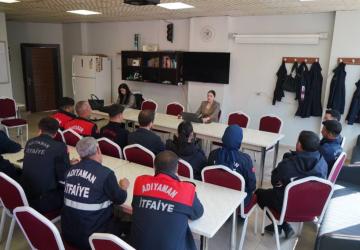 Adıyaman Belediyesi’nden itfaiye personeline hizmet içi İSG eğitimi - Videolu Haber