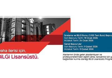 BİLGİ Lisansüstü Bahar Dönemi başvuruları devam ediyor