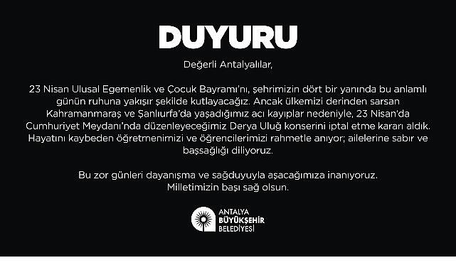 Derya Uluğ konseri iptal edildi