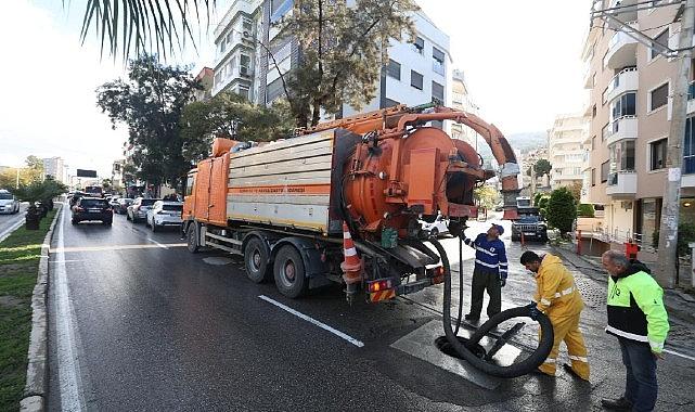 Karaburun'da şiddetli yağış sonrası İZSU'dan hızlı müdahale