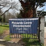 Pelitli Mezarlığı'nda tel çit ve panel uygulaması