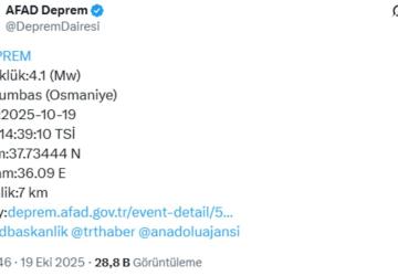 Osmaniye’de 4.1 büyüklüğünde deprem: Sarsıntı çevre illerde paniğe neden oldu