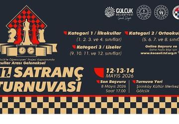 Gölcük'te 11. Geleneksel Satranç Turnuvası Başlıyor
