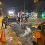 Adıyaman Yeşilyurt Mahallesi Malatya Caddesi’nde bozulan yol onarılıyor