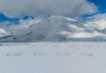 Çelikhan’daki Yüzen Adalar buz tuttu - Videolu Haber