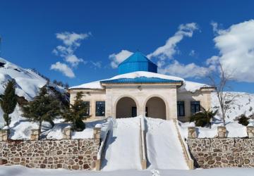 Aziz Dede Türbesi, kar altında kartpostallık görüntüler sundu - Videolu Haber