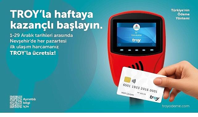 TROY Logolu Temassız Kartlarla Yapılan İlk Ulaşım Ödemesi Ücretsiz