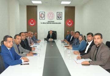 İl Milli Eğitim Müdürlüğü’nde haftalık değerlendirme toplantısı yapıldı