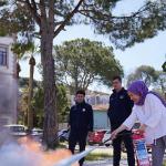 Olası yangınlara karşı tatbikat…