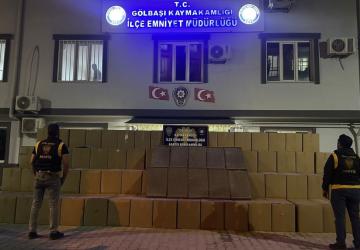 Adıyaman’da bandrolsüz sigara ele geçirildi