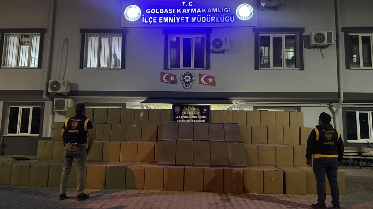 Adıyaman’da bandrolsüz sigara ele geçirildi