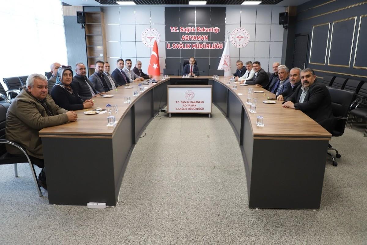 Adıyaman Muhtarlar Federasyonu’ndan İl Sağlık Müdürü Şirik’e ziyaret