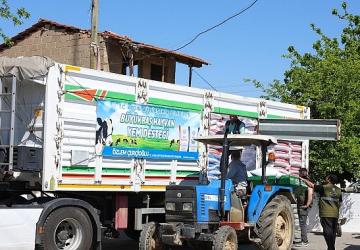 Başkan Çerçioğlu'ndan Germencik'te Küçük Üreticilere Yem Desteği