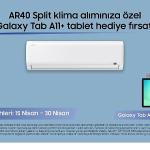 AR40 Serisi klima alanlara Galaxy Tab A11+ (Wi-Fi) tablet hediye fırsatı!