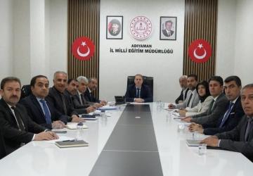 Adıyaman il milli eğitim müdürlüğünde haftalık değerlendirme toplantısı gerçekleştirildi