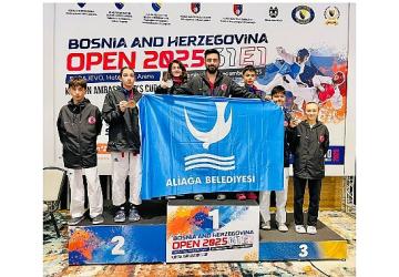 Aliağalı Taekwondocular Saraybosna'dan Madalyalarla Döndü