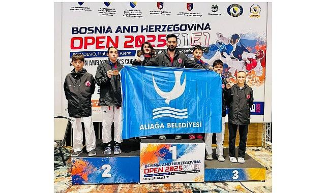Aliağalı Taekwondocular Saraybosna'dan Madalyalarla Döndü