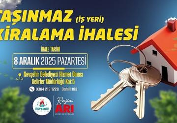 Nevşehir Belediyesi, Taşınmazlar İçin Kiralama İhalesi Yapacak