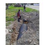 Edremit'te yağışlara karşı önlem: Narlı'da yağmur suyu hattı çalışmaları