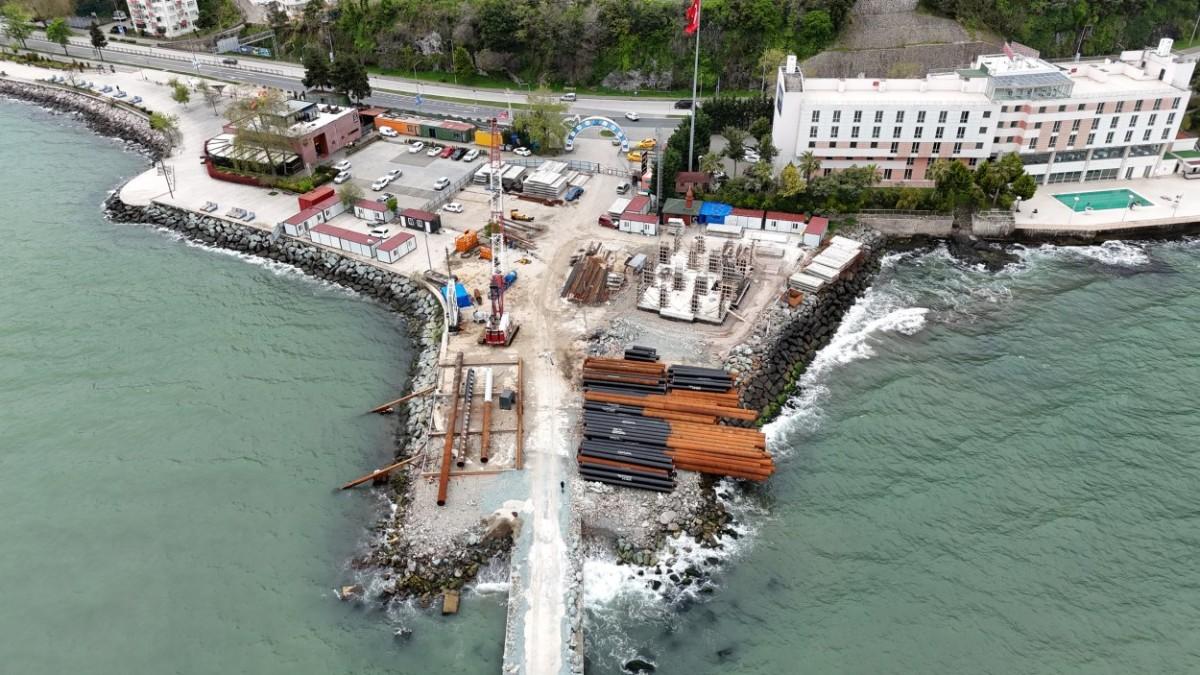 Altınordu Atatürk Rıhtımı’nda çalışmalar hızla sürüyor