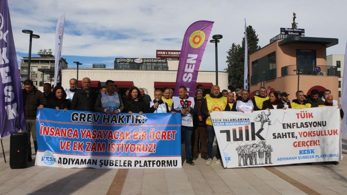 KESK Adıyaman’da iş bıraktı: ‘İş bıraktık, çünkü geçinemiyoruz’ - Videolu Haber