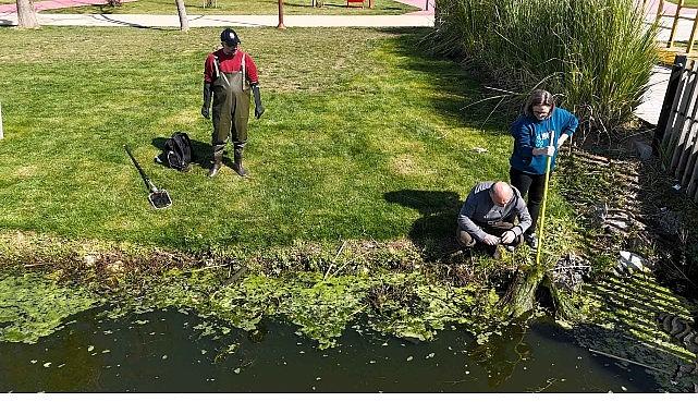 İzmit Millet Bahçesi'nde su göletine bilimsel çalışma