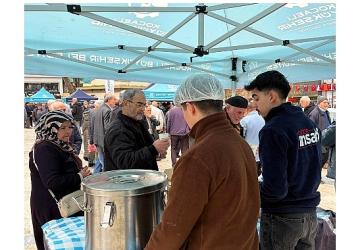 Büyükşehir'den deprem şehitleri için çorba ikramı