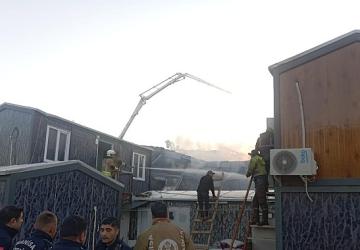 İşçi Konteynerinde Çıkan Yangın Kontrol Altına Alındı
