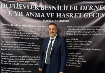 Şirinevler Besnililer Derneği Anısına İstanbul’da anma gecesi düzenlendi