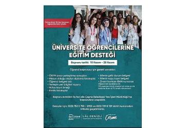 Çeşme Belediyesinden üniversiteli gençlere eğitim desteği