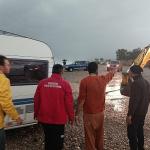 Karavanlarında mahsur kalan turistler kurtarıldı