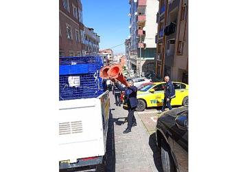 Zümrütevler ve Fındıklı mahallelerinde kaldırım ve yol işgalleri kaldırıldı