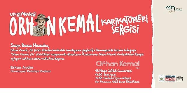 “Uluslararası Orhan Kemal Karikatürleri Sergisi" Sanatseverlerle Buluşuyor