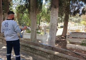 Başkan Çerçioğlu'ndan Mezarlıklarda Kurban Bayramı Öncesi Temizlik Çalışması