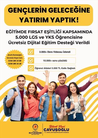 Denizli Büyükşehir’ten Dijital Eğitim Desteği