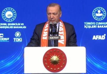 Erdoğan Hatay’da 455 bininci afet konutunu teslim etti