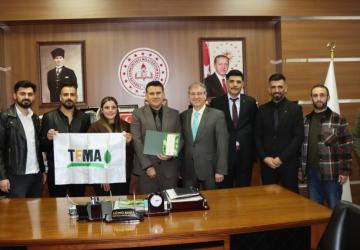 TEMA Vakfı’ndan İlçe Milli Eğitim Müdürü Başli’ye ziyaret