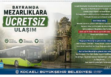 Kocaeli'de mezarlıklara ulaşım ücretsiz