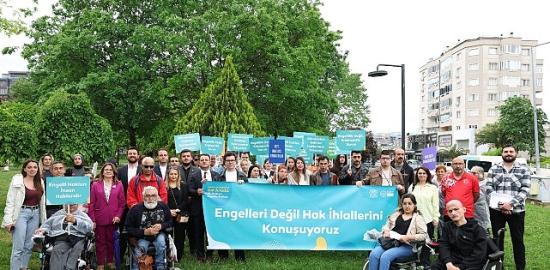 Nilüfer'de sloganlar engelleri aşmak için yükseldi
