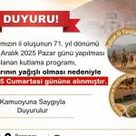 Adıyaman’ın il oluş yıldönümü etkinliği 6 Aralık’a alındı