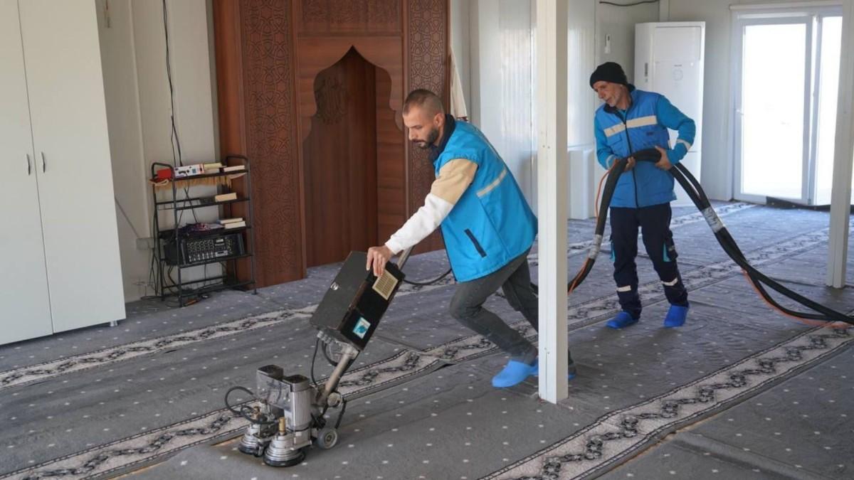 Adıyaman Belediyesi’nden konteyner kentte Ramazan öncesi ibadethane temizliği - Videolu Haber